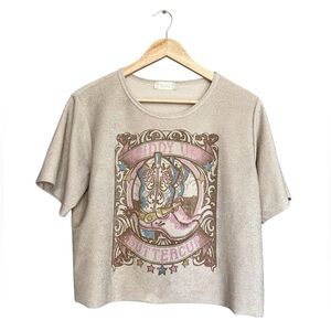 Altar'd State Glittery Graphic Top